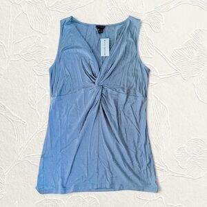 NWT Ann Taylor Women’s Gray Sleeveless knot detail top size XS